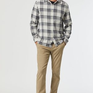 MILTON SLIM STRAIGHT CHINO IN BEIGE LUXE TWILL