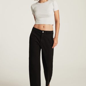 LAUREN STRAIGHT CHINO IN BLACK CASUAL TWILL