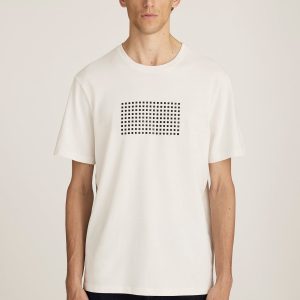 GRID GRAPHIC T-SHIRT IN ANTIQUE WHITE