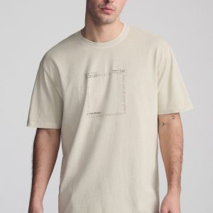 GRAPHIC CREW NECK T-SHIRT IN PELICAN