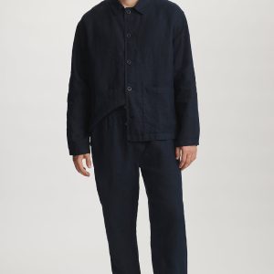 DRAWSTRING PANTS IN DARK SAPPHIRE