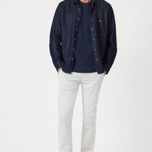 MILTON SLIM STRAIGHT CHINO PANTS IN STONE CITY SMART