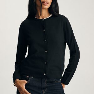 EDITION MERINO WOOL CARDIGAN IN BLACK