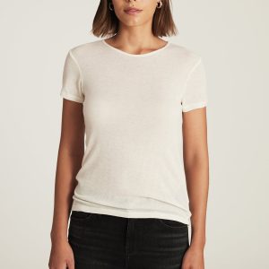 EDITION CAP SLEEVE T-SHIRT IN MARSHMALLOW