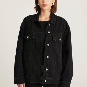 LUNA DENIM JACKET IN DARK SMOKE 90S