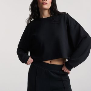 SPORTY LUXE TENCEL™ CREW NECK SWEATSHIRT