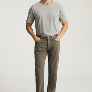 MARCUS SLIM STRAIGHT LEG IN SAGE HERRINGBONE
