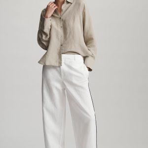 WIDE LEG TENCEL™ PANTS IN COCONUT MILK