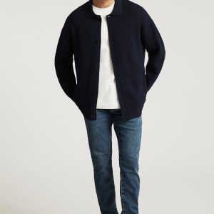 JAKE SLIM LEG IN USED BRUSHED FEATHER BLUE