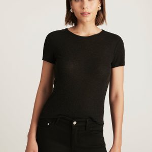 EDITION CAP SLEEVE T-SHIRT IN BLACK