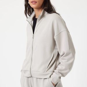 FULL ZIP JACKET IN GRAY VIOLET