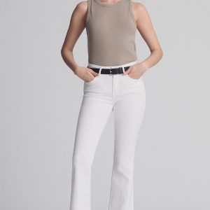 SYDNEY FLARE IN WHITE FEATHER BLUE