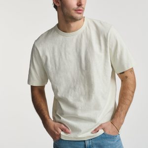 SLUB SHORT SLEEVE T-SHIRT IN FOGGY DEW