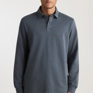 LONG SLEEVE POLO T-SHIRT IN TURBULENCE